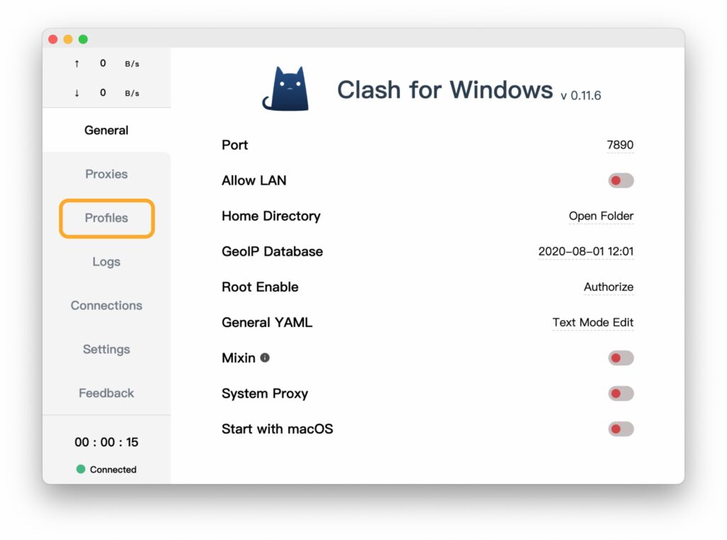 快柠檬linux第三方客户端Clash教程步骤2