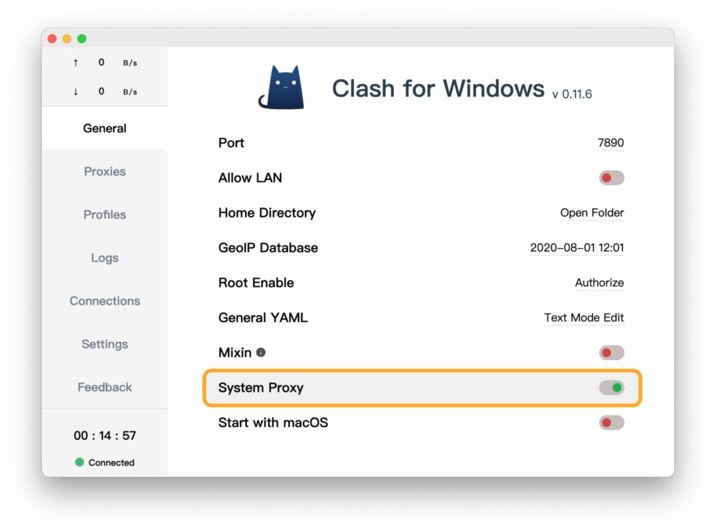 快柠檬linux第三方客户端Clash教程步骤7